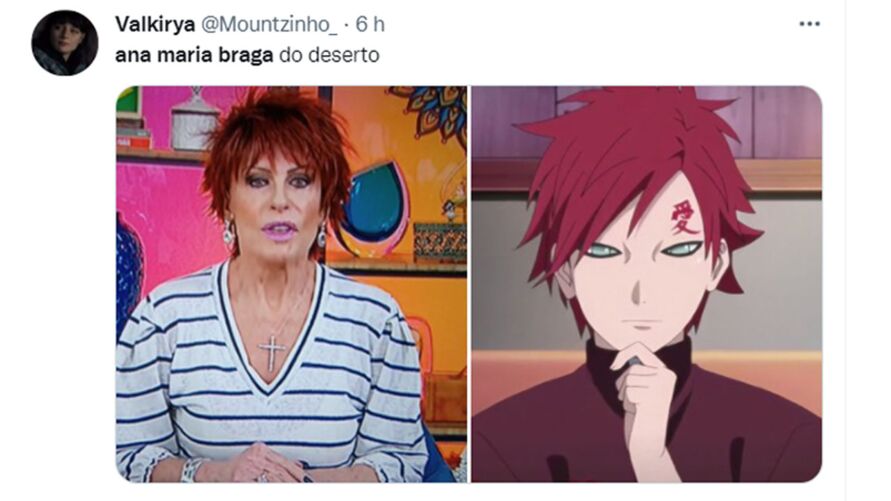 Ana Maria Braga é comparada a personagem de Naruto • DOL